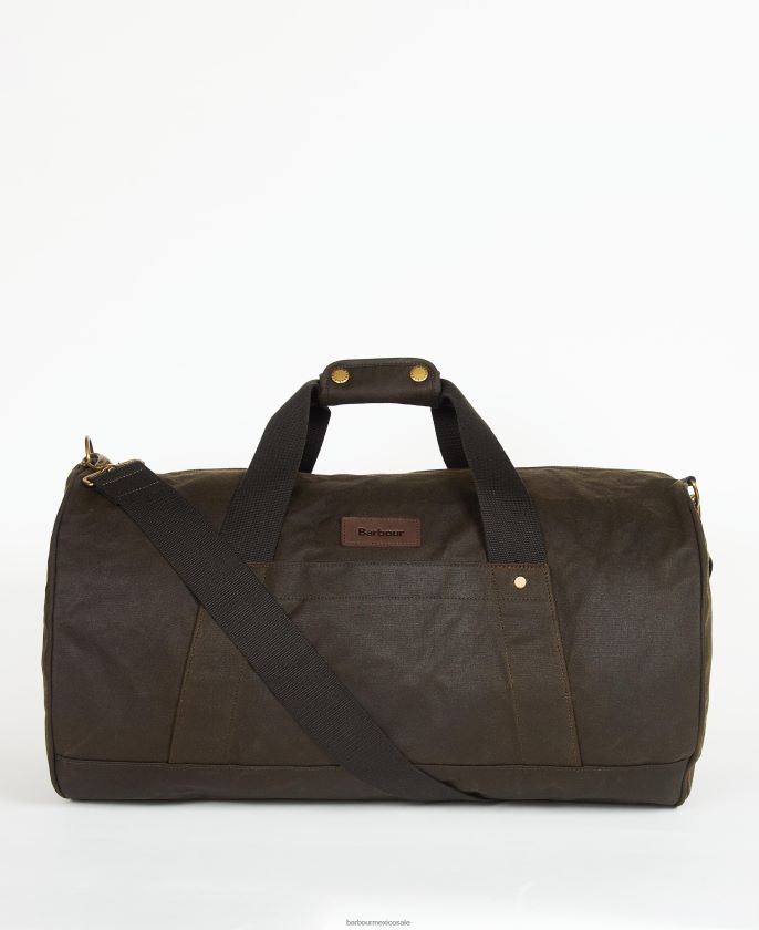 Barbour 8B6RFZ2191 accesorios Armada hombres bolsa de deporte de cera explorer