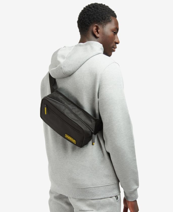 Barbour 8B6RFZ2213 accesorios negro clásico hombres bolsa crossbody de carreras