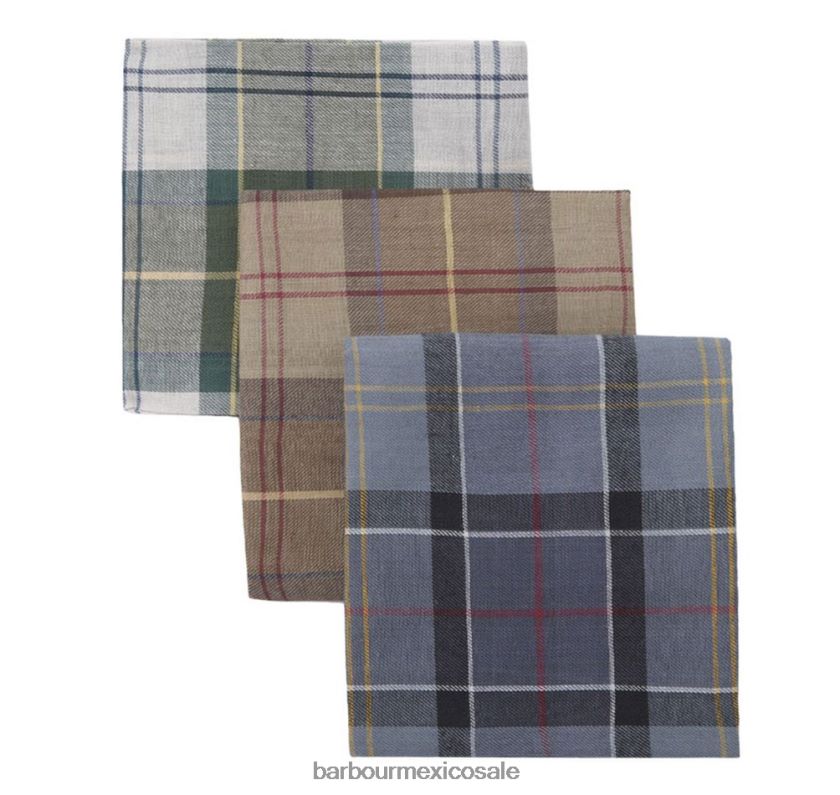 Barbour 8B6RFZ2349 accesorios reloj negro/monocromo hombres conjunto de caja de regalo de pañuelo