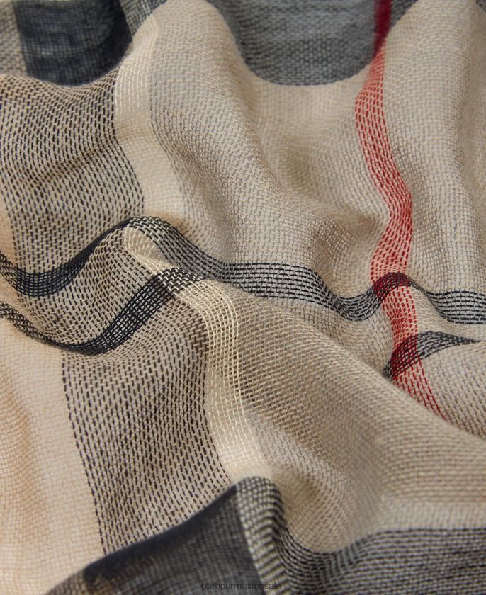 Barbour 8B6RFZ2350 accesorios vestido de piedra de tartán hombres bufanda de cuadros escoceses Welton