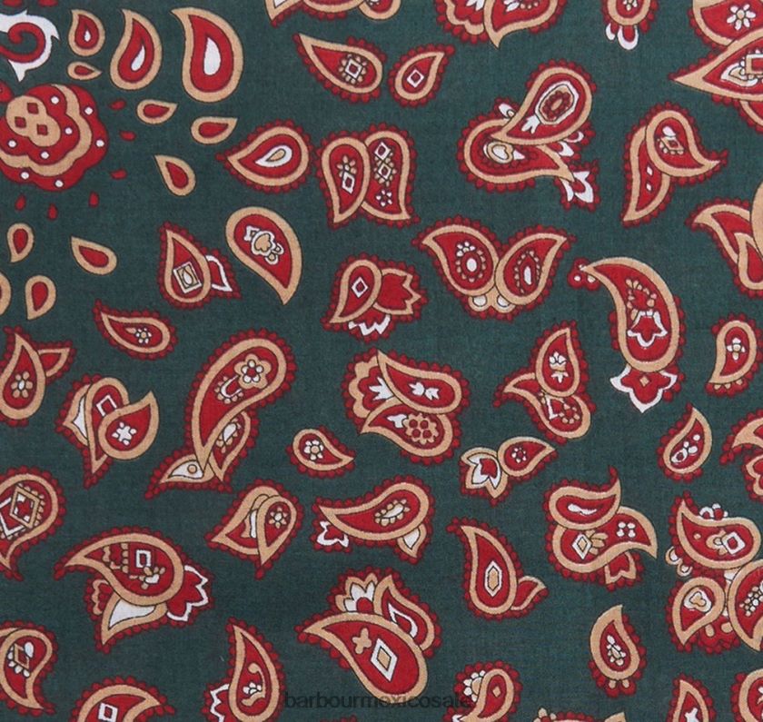 Barbour 8B6RFZ2352 accesorios rojo/verde/azul marino hombres juego de caja de regalo de pañuelos de cachemira