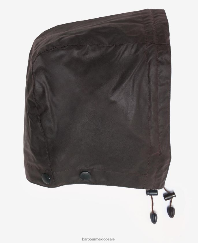 Barbour 8B6RFZ2319 accesorios negro hombres capucha de algodón encerado