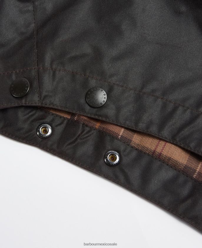 Barbour 8B6RFZ2319 accesorios negro hombres capucha de algodón encerado