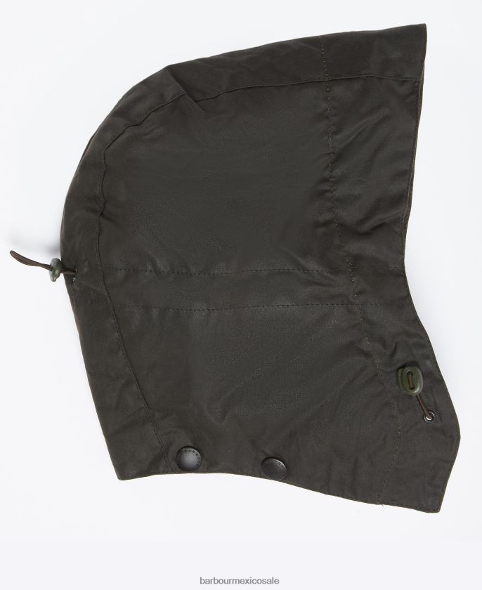 Barbour 8B6RFZ2320 accesorios negro hombres capucha de tormenta de cera