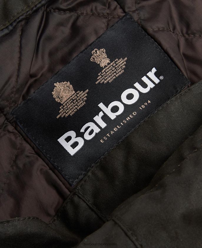 Barbour 8B6RFZ2320 accesorios negro hombres capucha de tormenta de cera