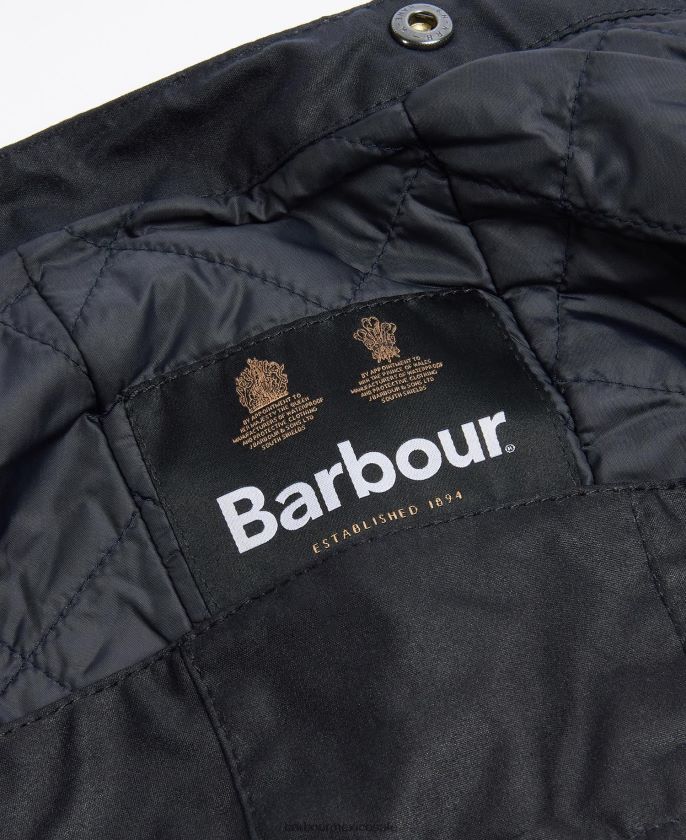 Barbour 8B6RFZ2324 accesorios negro hombres capucha de tormenta de cera