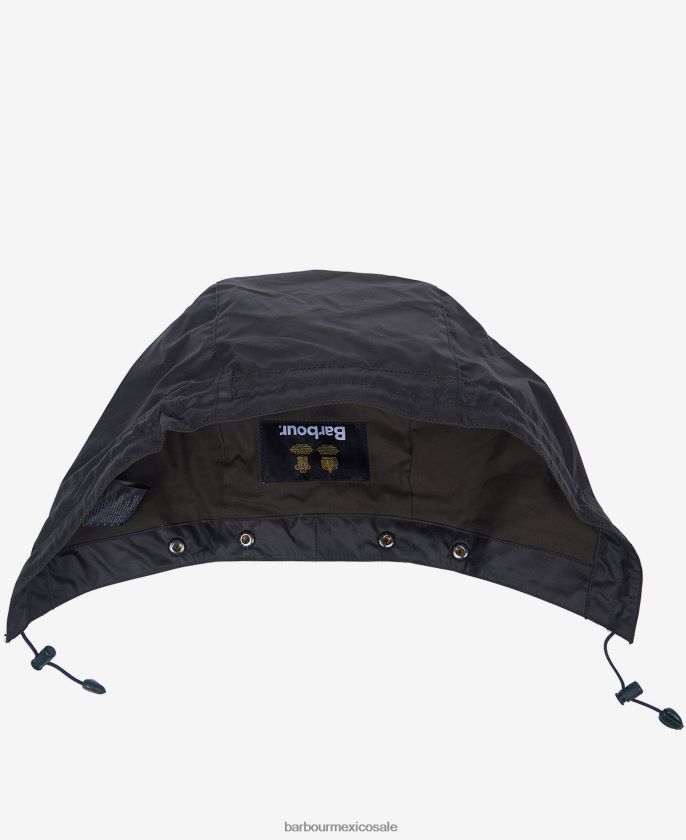 Barbour 8B6RFZ2329 accesorios negro hombres capucha lisa de algodón encerado