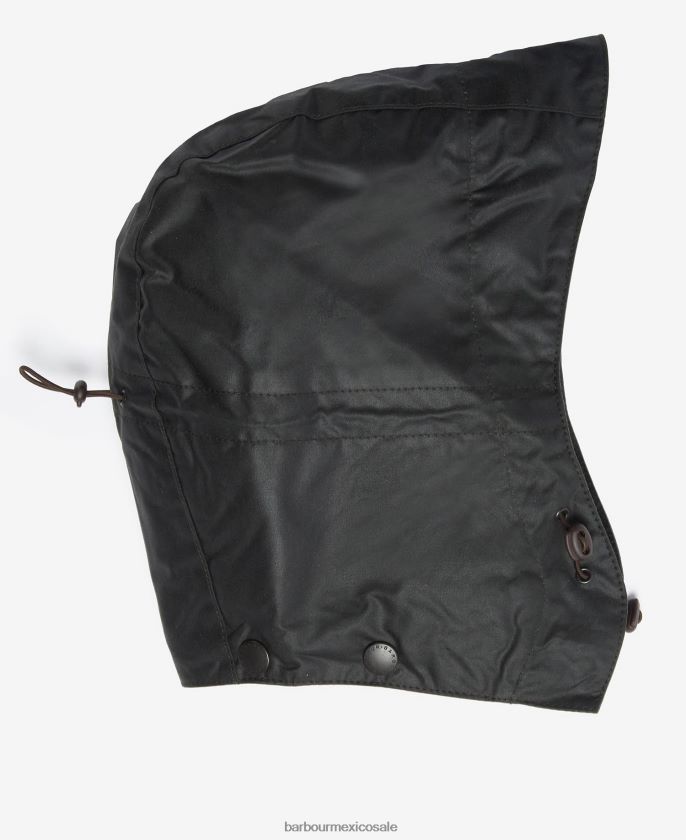 Barbour 8B6RFZ2331 accesorios negro hombres capucha de tormenta de cera