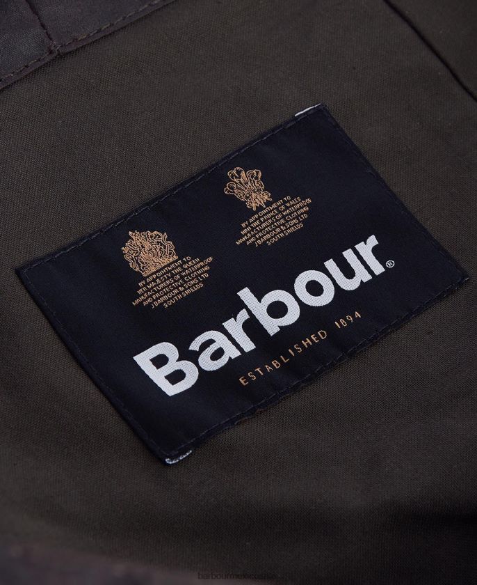 Barbour 8B6RFZ2340 accesorios negro hombres capucha lisa de algodón encerado