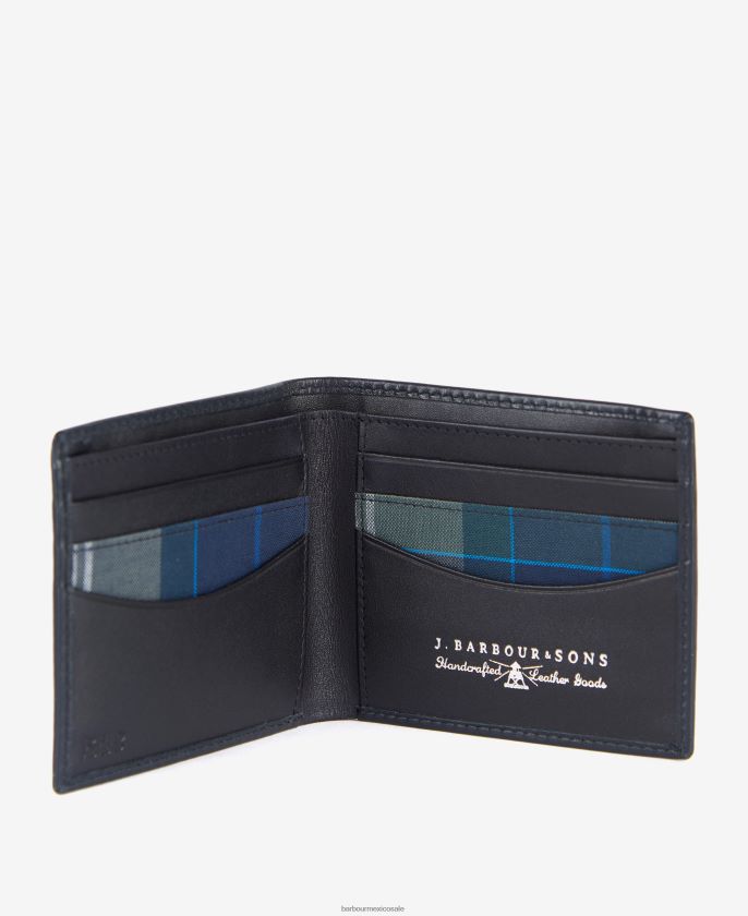 Barbour 8B6RFZ2374 accesorios carbón hombres billetera pequeña colwell