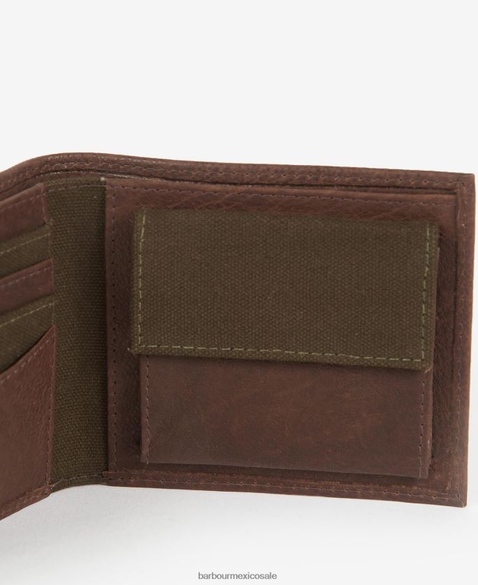 Barbour 8B6RFZ2379 accesorios marron oscuro hombres billetera padbury