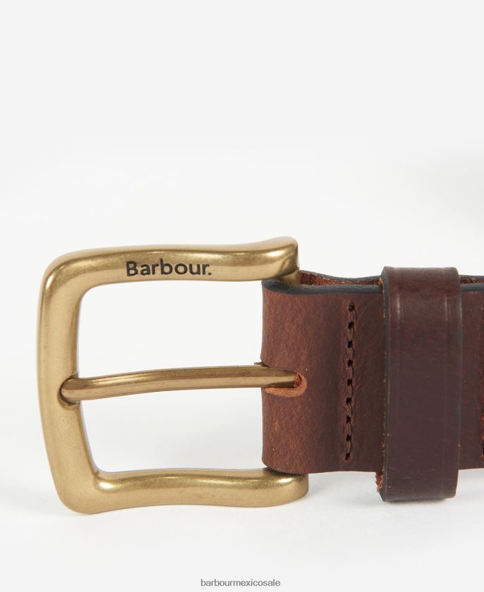 Barbour 8B6RFZ2222 accesorios marron oscuro hombres set de regalo con cartera y cinturón haydon