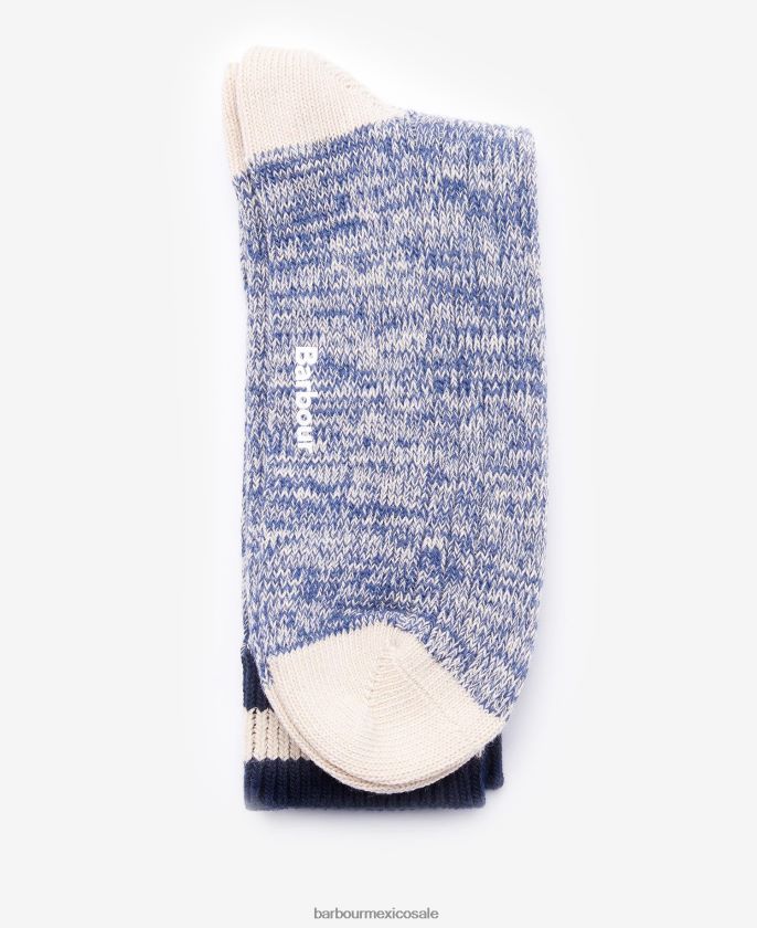Barbour 8B6RFZ2364 accesorios mezcla azul hombres calcetines