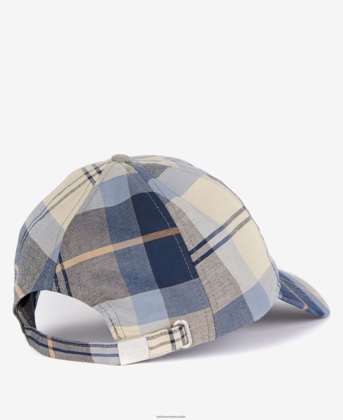 Barbour 8B6RFZ2299 accesorios azul cielo hombres gorra deportiva tartán