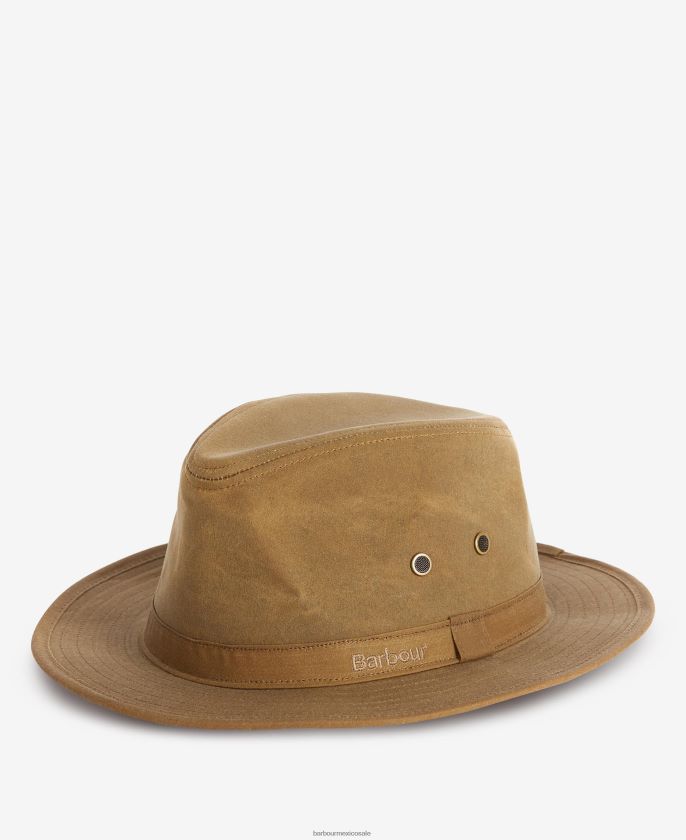 Barbour 8B6RFZ2306 accesorios aceituna hombres sombrero safari de cera dawson