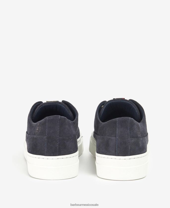 Barbour 8B6RFZ1307 calzado ante azul marino hombres entrenadores lago