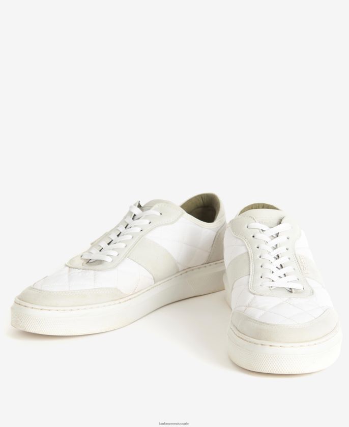 Barbour 8B6RFZ1310 calzado blanco clásico hombres zapatillas liddesdale