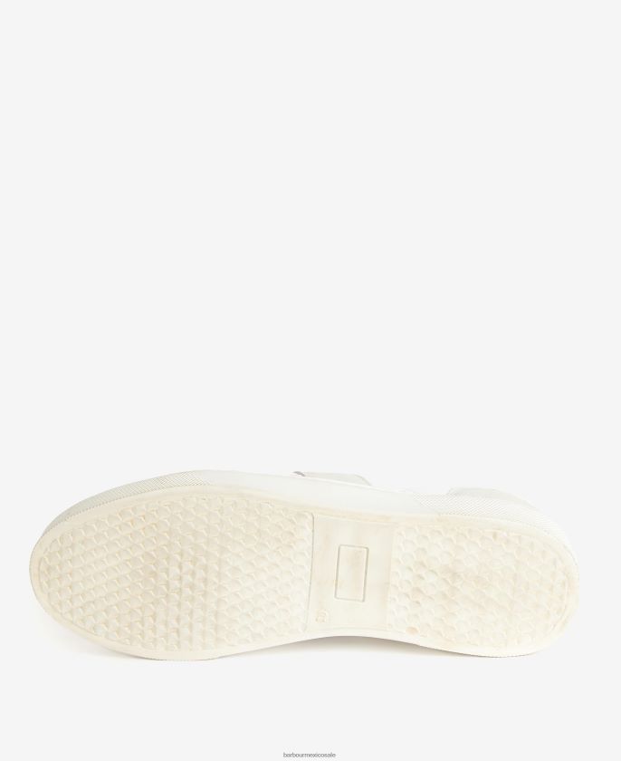 Barbour 8B6RFZ1310 calzado blanco clásico hombres zapatillas liddesdale