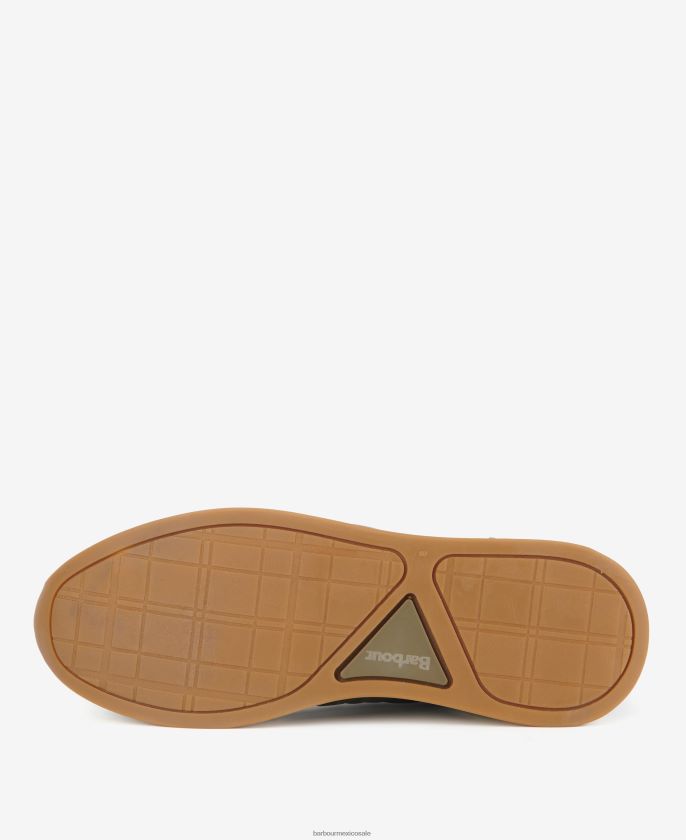 Barbour 8B6RFZ1317 calzado azul marino clásico hombres tenis Seth con acolchado de rombos