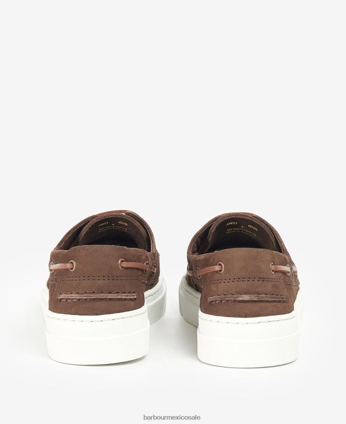 Barbour 8B6RFZ1327 calzado marron oscuro hombres zapatos de contramaestre