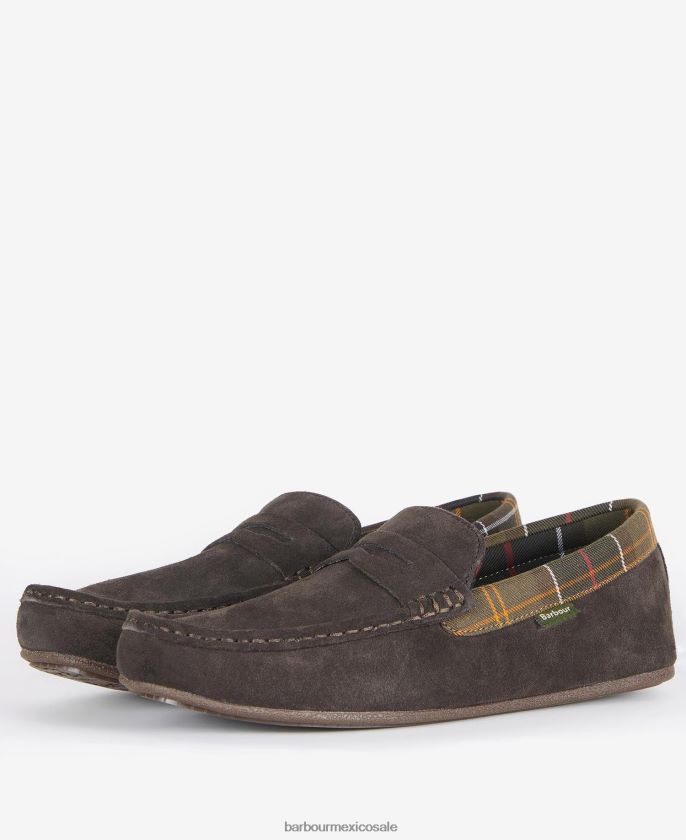 Barbour 8B6RFZ1245 calzado marrón hombres pantuflas porterfield