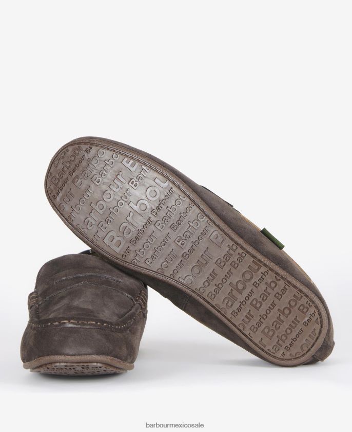 Barbour 8B6RFZ1245 calzado marrón hombres pantuflas porterfield