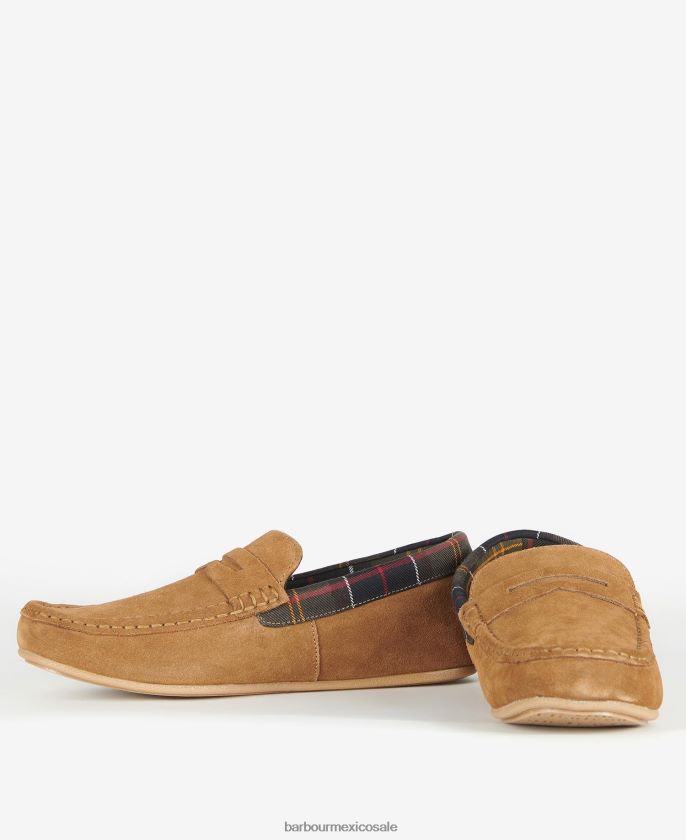 Barbour 8B6RFZ1249 calzado marrón hombres pantuflas porterfield