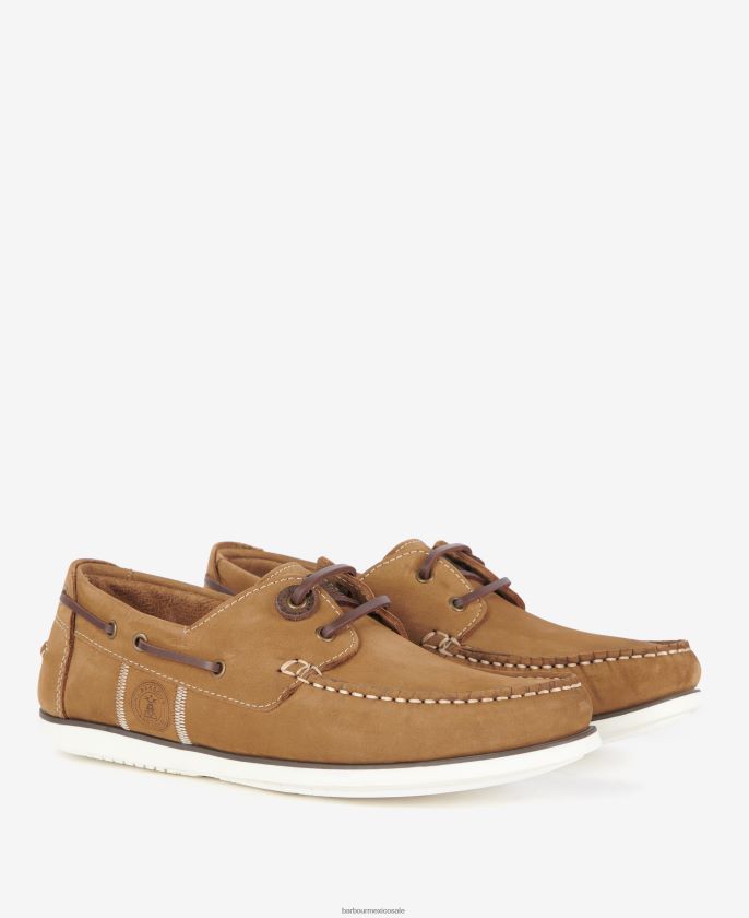 Barbour 8B6RFZ1330 calzado beige clásico hombres zapatos de vela
