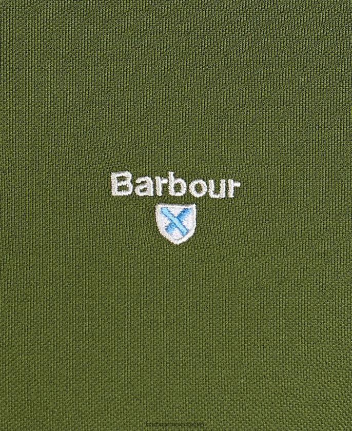 Barbour 8B6RFZ547 ropa patrimonio azul hombres playera tipo polo