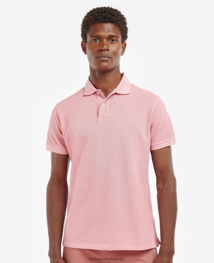 Barbour 8B6RFZ548 ropa sal rosa hombres lavar polo deportivo