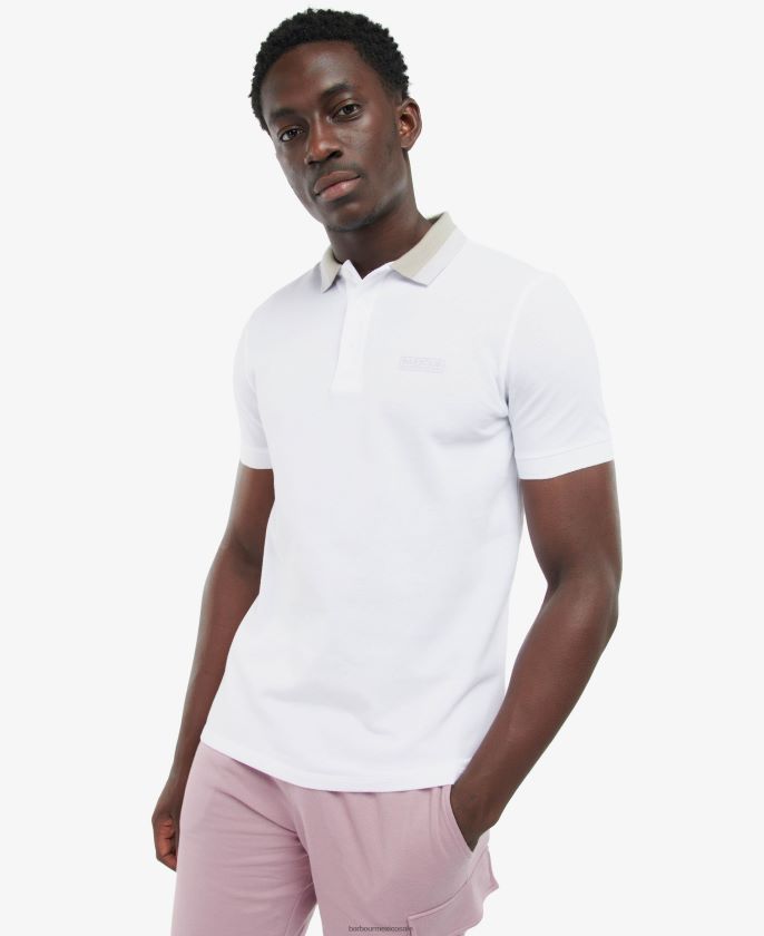 Barbour 8B6RFZ550 ropa gris claro hombres polo amperio