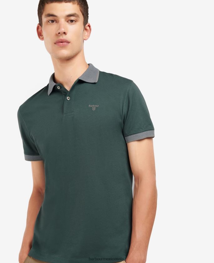 Barbour 8B6RFZ562 ropa aguilones verdes hombres polo de cornsay