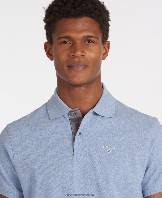 Barbour 8B6RFZ565 ropa arenisca hombres polo de piqué a cuadros