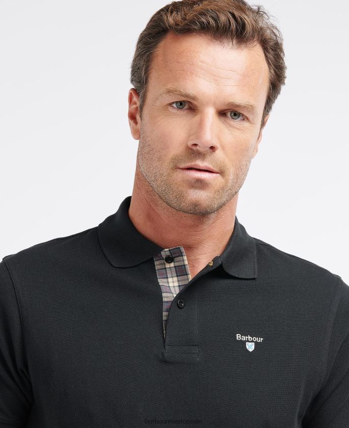Barbour 8B6RFZ573 ropa arenisca hombres polo de piqué a cuadros