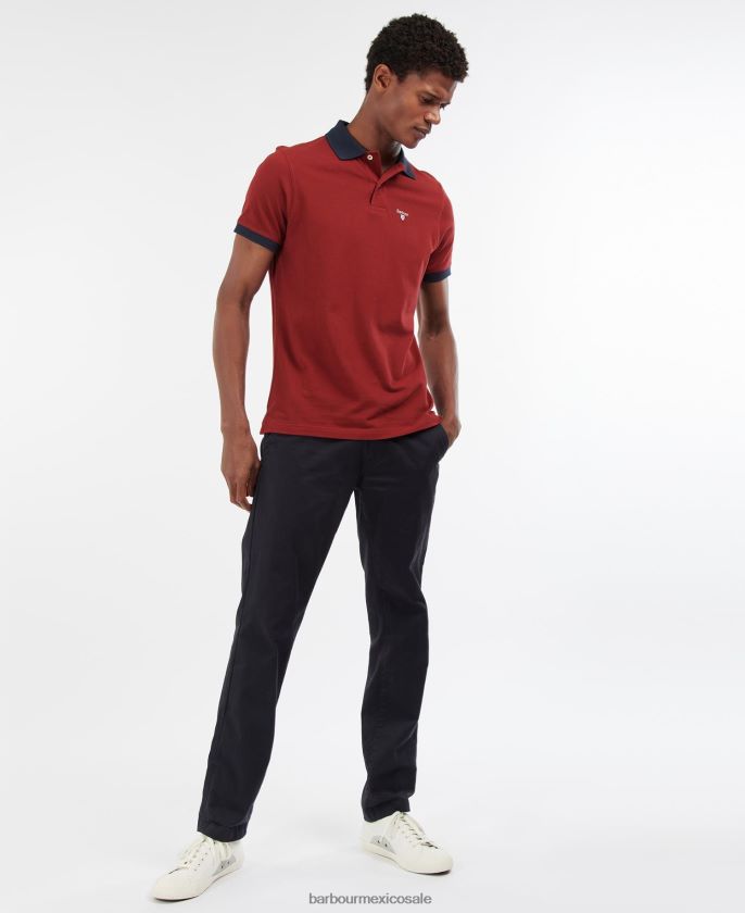 Barbour 8B6RFZ604 ropa gris marga hombres playera tipo polo