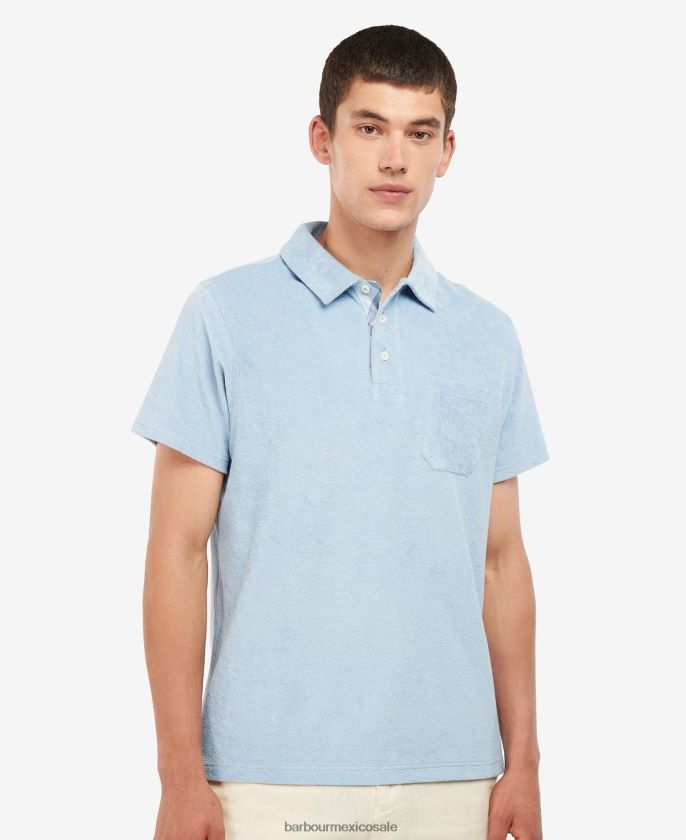 Barbour 8B6RFZ619 ropa azul marino clásico hombres playera tipo polo