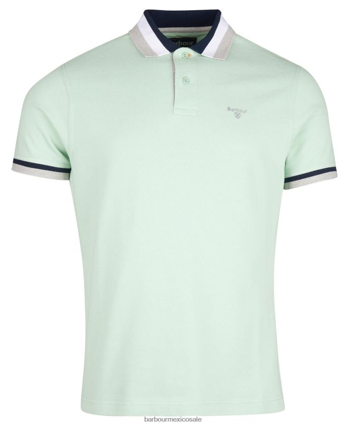 Barbour 8B6RFZ621 ropa menta polvorienta hombres polo fink