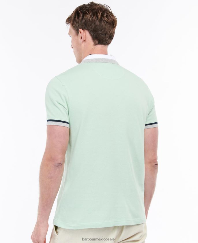 Barbour 8B6RFZ621 ropa menta polvorienta hombres polo fink