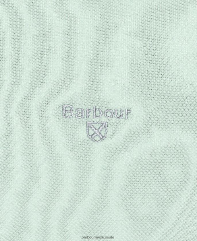 Barbour 8B6RFZ621 ropa menta polvorienta hombres polo fink