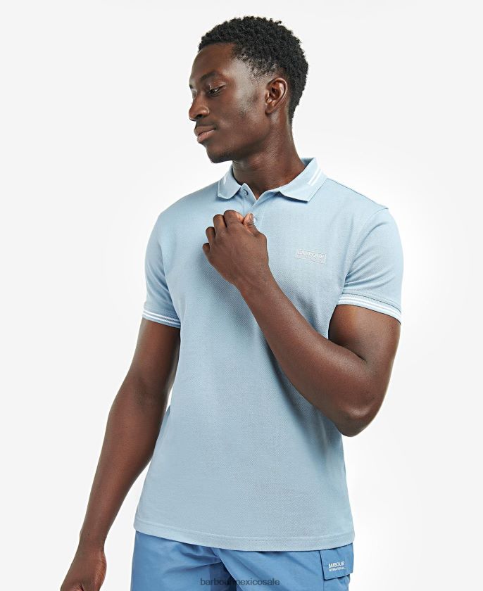 Barbour 8B6RFZ647 ropa color de malva hombres polo con ribete esencial