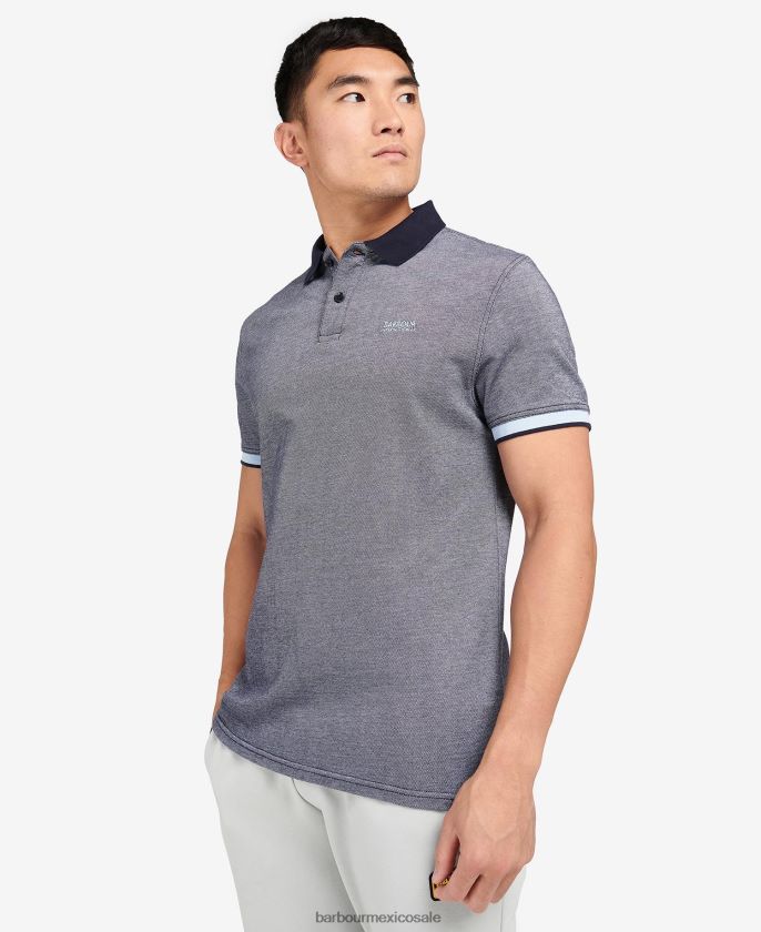 Barbour 8B6RFZ664 ropa azul cambray/blanco susurro hombres polo de whateley