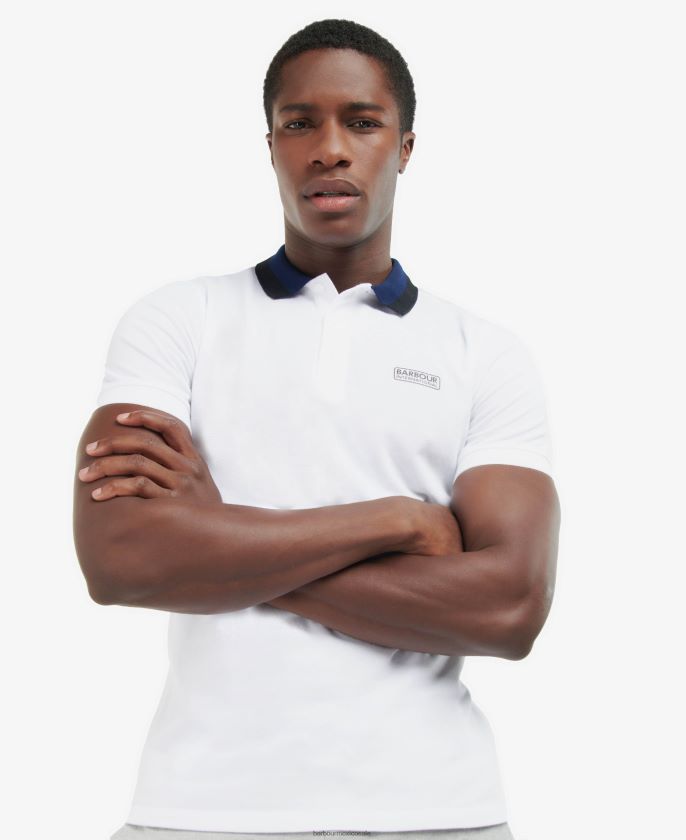 Barbour 8B6RFZ669 ropa gris claro hombres polo amperio