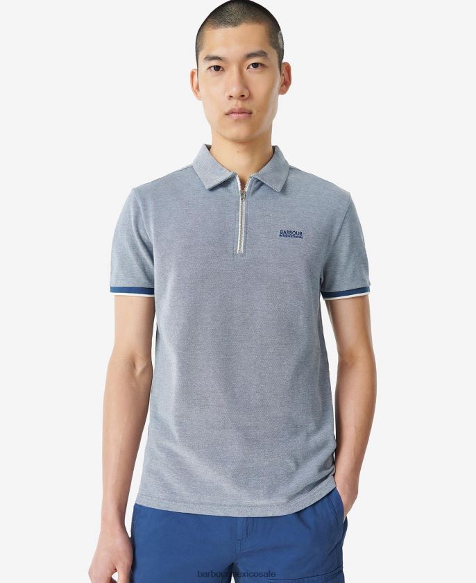Barbour 8B6RFZ674 ropa Denim oscuro hombres hackear la camisa de polo