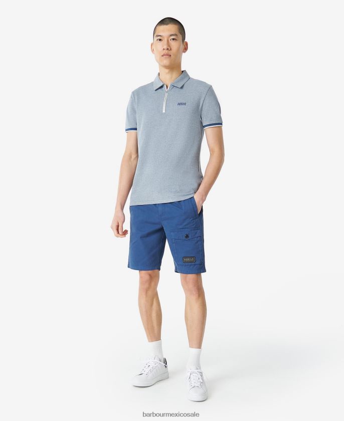 Barbour 8B6RFZ674 ropa Denim oscuro hombres hackear la camisa de polo