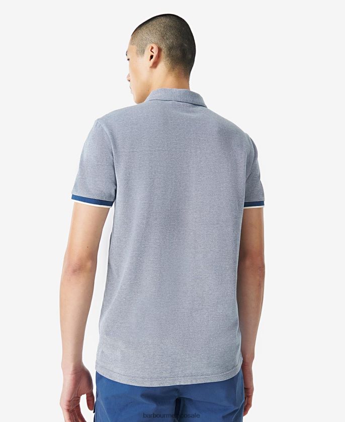 Barbour 8B6RFZ674 ropa Denim oscuro hombres hackear la camisa de polo