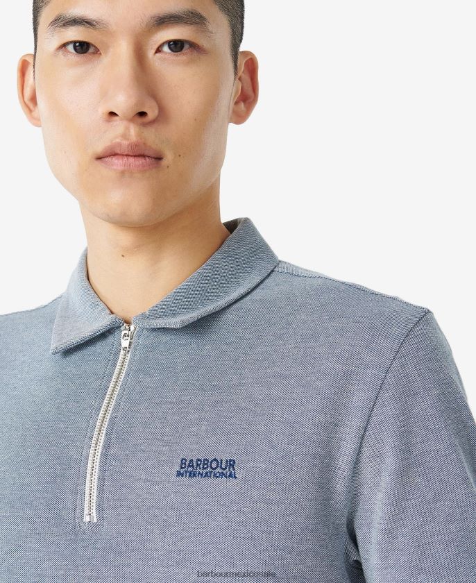 Barbour 8B6RFZ674 ropa Denim oscuro hombres hackear la camisa de polo