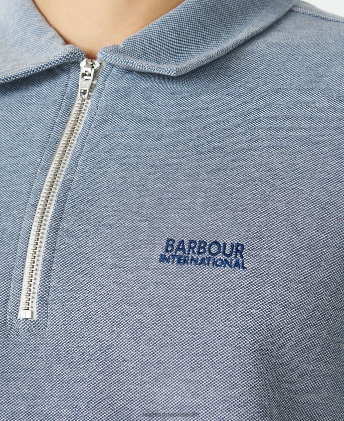 Barbour 8B6RFZ674 ropa Denim oscuro hombres hackear la camisa de polo