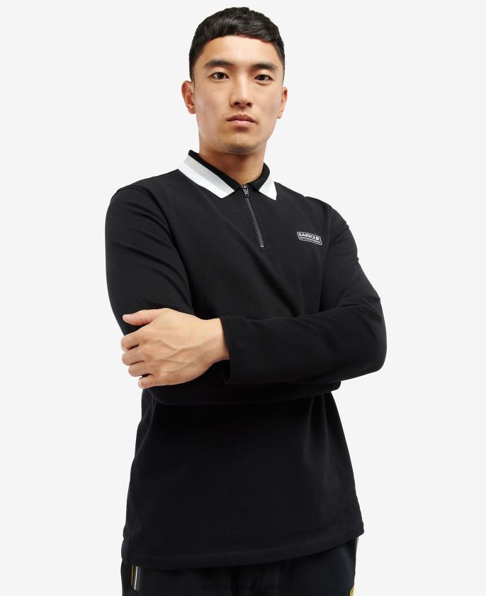 Barbour 8B6RFZ681 ropa blanco hombres polo de manga larga adisham