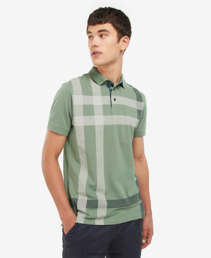 Barbour 8B6RFZ712 ropa piedra lavada hombres playera tipo polo
