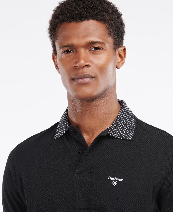 Barbour 8B6RFZ738 ropa burdeos hombres playera tipo polo